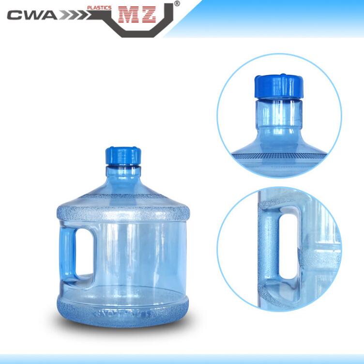 加厚短胖PC饮水桶食品级螺旋口手提5LPC水桶德国进口PC料茶台饮水